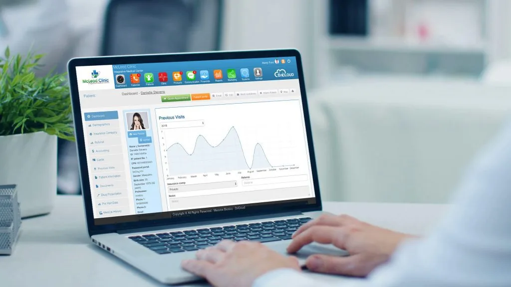 Captura del software para clínicas DriCloud, líder de la comparativa