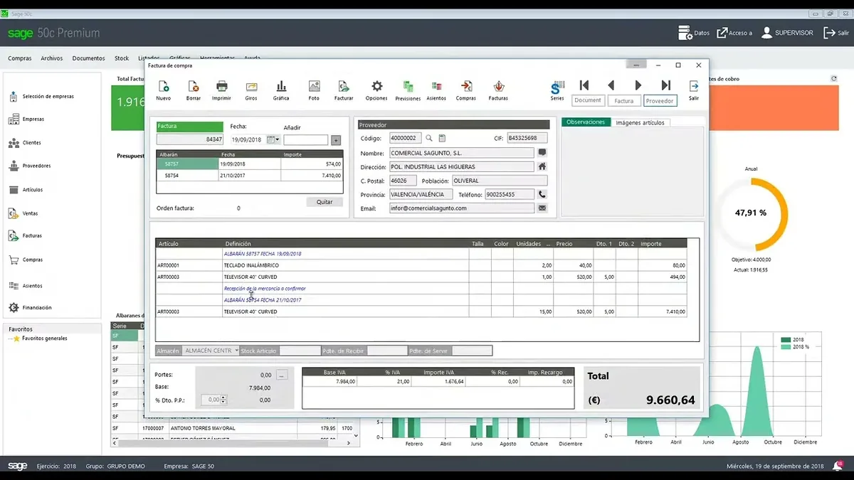 Captura del software ganador: Mejor Software de Facturación 2026