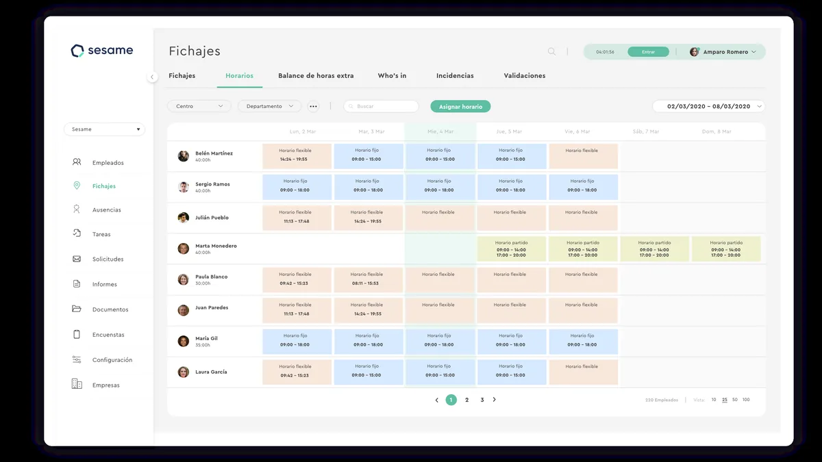 Captura del software ganador: Mejor Software de Control de Horarios 2026