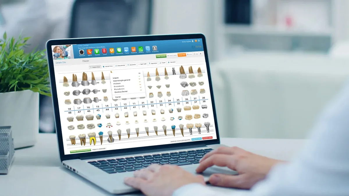 Captura del software dental XDentalCloud, líder de la comparativa
